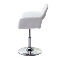 Esszimmerstuhl Küchenstuhl Retro 50er Jahre Kunstleder weiss Chromfuss