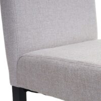 Esszimmerstuhl Küchenstuhl Stoff creme-beige dunkle Beine
