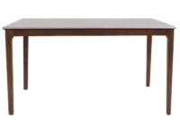 Esszimmertisch Esstisch Massivholz HDF Laminat 135x80cm Beton-Optik braune Beine
