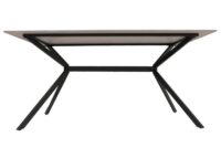 Esszimmertisch Esstisch Sinterstein Metall 160cm Marmor-Optik grau