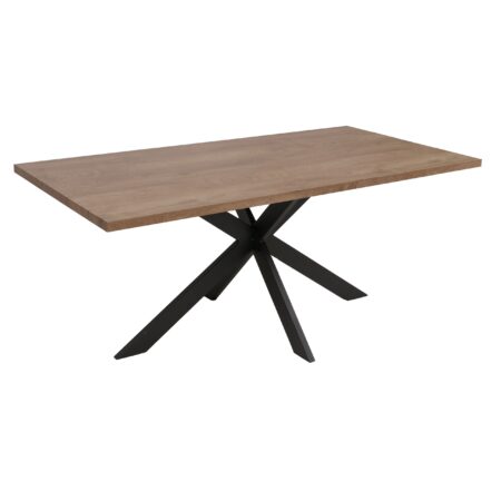 Esszimmertisch Küchentisch Esstisch Industrial MDF Metall 180cm Walnuss-Optik