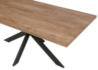 Esszimmertisch Küchentisch Esstisch Industrial MDF Metall 180cm Walnuss-Optik
