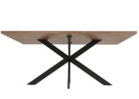 Esszimmertisch Küchentisch Esstisch Industrial MDF Metall 180cm Walnuss-Optik