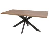 Esszimmertisch Küchentisch Esstisch Industrial MDF Metall 180cm Walnuss-Optik