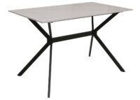Esszimmertisch Esstisch Sinterstein Metall 120cm Marmor-Optik weiss