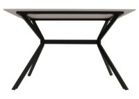 Esszimmertisch Esstisch Sinterstein Metall 120cm Marmor-Optik weiss