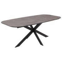 Esszimmertisch Esstisch MDF Metall 200x100cm graue Stein-Optik
