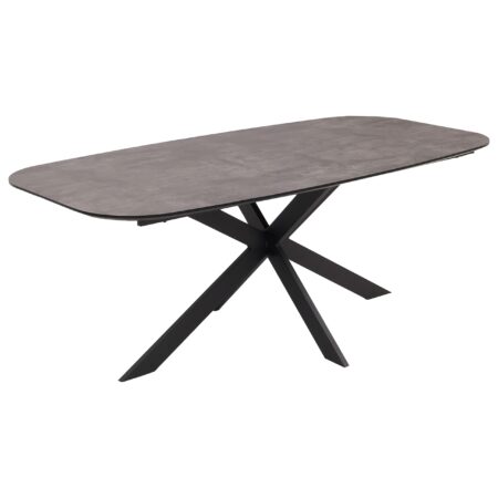 Esszimmertisch Esstisch MDF Metall 200x100cm graue Stein-Optik