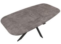 Esszimmertisch Esstisch MDF Metall 200x100cm graue Stein-Optik