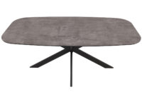 Esszimmertisch Esstisch MDF Metall 200x100cm graue Stein-Optik