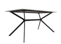 Esszimmertisch Esstisch Sinterstein Metall 160cm Marmor-Optik schwarz-gold