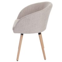 Esszimmerstuhl Küchenstuhl Retro 50er Jahre Textil creme/grau