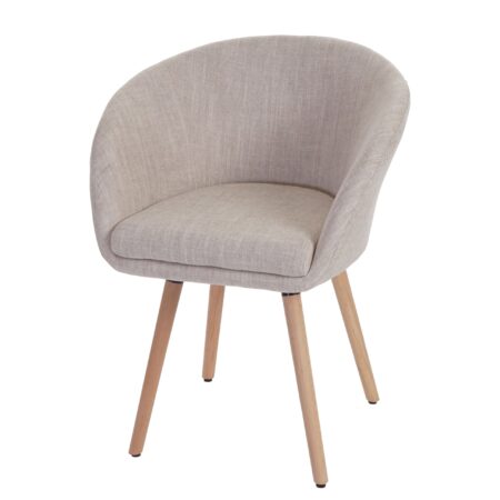 Esszimmerstuhl Küchenstuhl Retro 50er Jahre Textil creme/grau