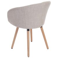 Esszimmerstuhl Küchenstuhl Retro 50er Jahre Textil creme/grau
