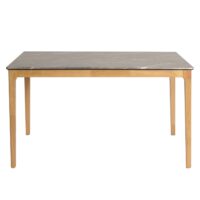 Esszimmertisch Esstisch Massivholz HDF Laminat 135x80cm Marmoroptik helle Beine
