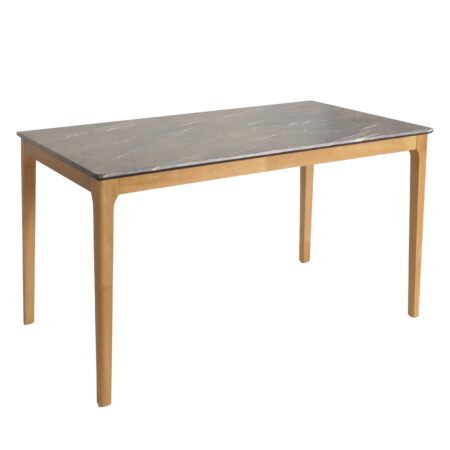 Esszimmertisch Esstisch Massivholz HDF Laminat 135x80cm Marmoroptik helle Beine