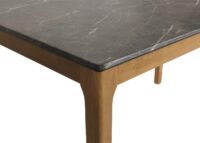 Esszimmertisch Esstisch Massivholz HDF Laminat 135x80cm Marmoroptik helle Beine