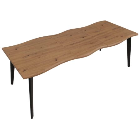 Esszimmertisch Ausziehtisch Esstisch Eisen MDF 160-220cm Walnuss-Optik