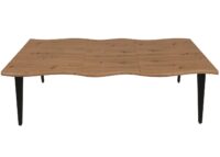 Esszimmertisch Ausziehtisch Esstisch Eisen MDF 160-220cm Walnuss-Optik