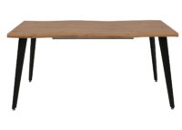 Esszimmertisch Ausziehtisch Esstisch Eisen MDF 160-220cm Walnuss-Optik