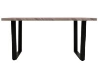Esszimmertisch Küchentisch Esstisch Industrial MDF Metall 160x90cm Marmor-Optik grau