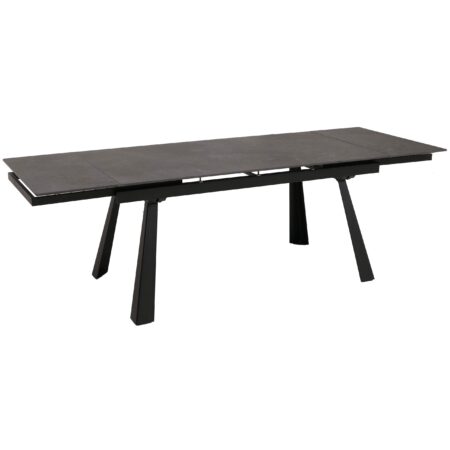 Esszimmertisch Esstisch Ausziehtisch Sinterstein 160-242x91cm Marmor-Optik grau