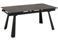 Esszimmertisch Esstisch Ausziehtisch Sinterstein 160-242x91cm Marmor-Optik grau