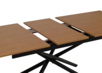 Esszimmertisch Ausziehtisch Esstisch Eisen MDF 160-200x90cm Walnuss-Optik