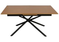 Esszimmertisch Ausziehtisch Esstisch Eisen MDF 160-200x90cm Walnuss-Optik