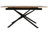 Esszimmertisch Ausziehtisch Esstisch Eisen MDF 160-200x90cm Walnuss-Optik