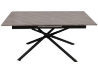 Esszimmertisch Ausziehtisch Esstisch Eisen MDF 160-200x90cm Marmor-Optik grau