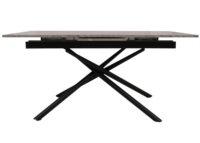 Esszimmertisch Ausziehtisch Esstisch Eisen MDF 160-200x90cm Marmor-Optik grau