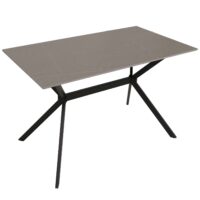 Esszimmertisch Esstisch Sinterstein Metall 120cm Marmor-Optik grau
