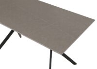 Esszimmertisch Esstisch Sinterstein Metall 120cm Marmor-Optik grau