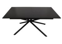 Esszimmertisch Ausziehtisch Esstisch Eisen MDF 160-200x90cm Stein-Optik schwarz