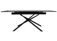 Esszimmertisch Ausziehtisch Esstisch Eisen MDF 160-200x90cm Stein-Optik schwarz