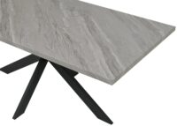 Esszimmertisch Küchentisch Esstisch Industrial MDF Metall 180cm Marmor-Optik grau