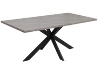 Esszimmertisch Küchentisch Esstisch Industrial MDF Metall 180cm Marmor-Optik grau