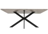 Esszimmertisch Küchentisch Esstisch Industrial MDF Metall 180cm Marmor-Optik grau