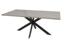 Esszimmertisch Küchentisch Esstisch Industrial MDF Metall 180cm Marmor-Optik grau