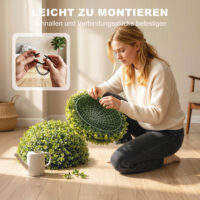 Eukalyptuskugeln künstlich UV-beständig 2er-Set für aussen 52cm