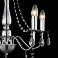 Kronleuchter Candle 150 x Ø 52 cm Kristall/Chrom