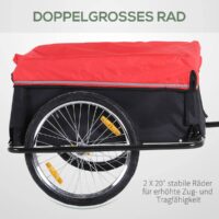 Fahrradanhänger Veloanhänger 140 x 88 x 60 cm mit Blache
