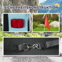 Fahrradanhänger für Hunde faltbar sicher bis 20kg