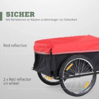 Fahrradanhänger Veloanhänger 140 x 88 x 60 cm mit Blache
