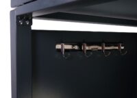 Abschließbare Fahrradgarage für 2 Fahrräder aus Stahl mit Pflanzkasten anthrazit