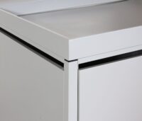 Fahrradgarage für 2 Fahrräder aus Stahl mit Pflanzkasten hellgrau abschließbar