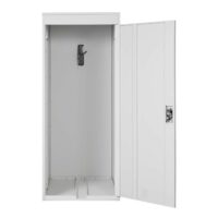 3er Fahrradgarage aus Metall erweiterbar abschließbar hellgrau