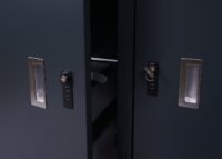 Fahrradgarage für 4 Fahrräder mit Pflanzkasten aus verzinktem Stahl anthrazit