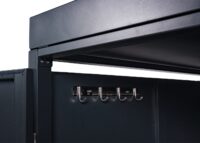 Fahrradgarage für 4 Fahrräder mit Pflanzkasten aus verzinktem Stahl anthrazit